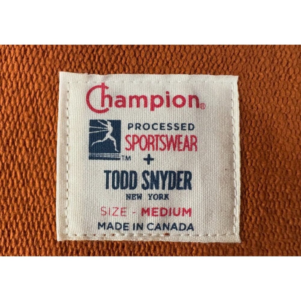 Champion X Todd Snyder full zip Hoodie  size M color spice  NWT $158 - Picture 2 of 10